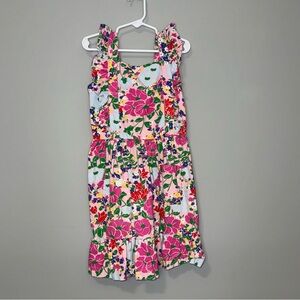 Hanna Anderson Floral Kids‎ Dress with Ruffle Sleeves